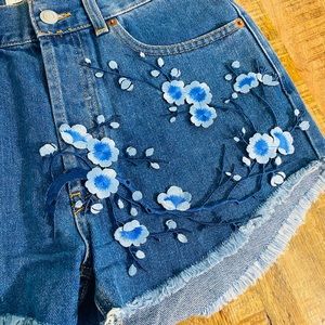 Floral Embroidered Iron-on Patch - Large